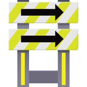 Vestil FSB-3832-VYL-027 Corrugated Plastic Folding Safety Barricade