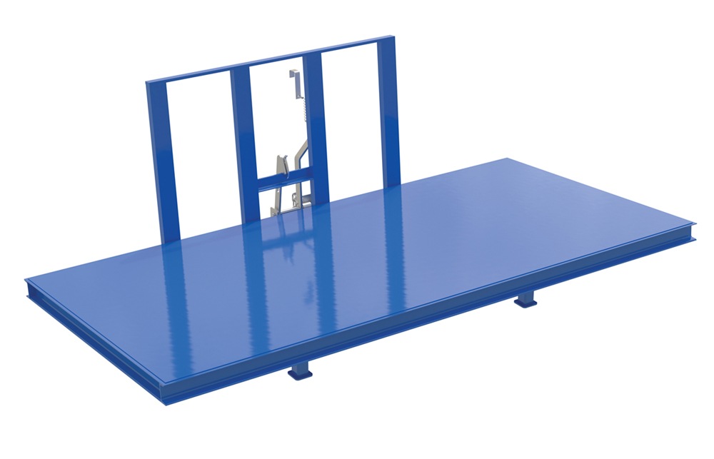Vestil H-FBSD-4896-2 Steel Open Sided Hopper Solid Deck