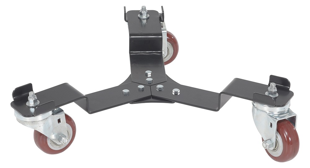 Vestil KT-S-16-200-BK Steel 18" x 18" x 5" Keg Transport Black Skate