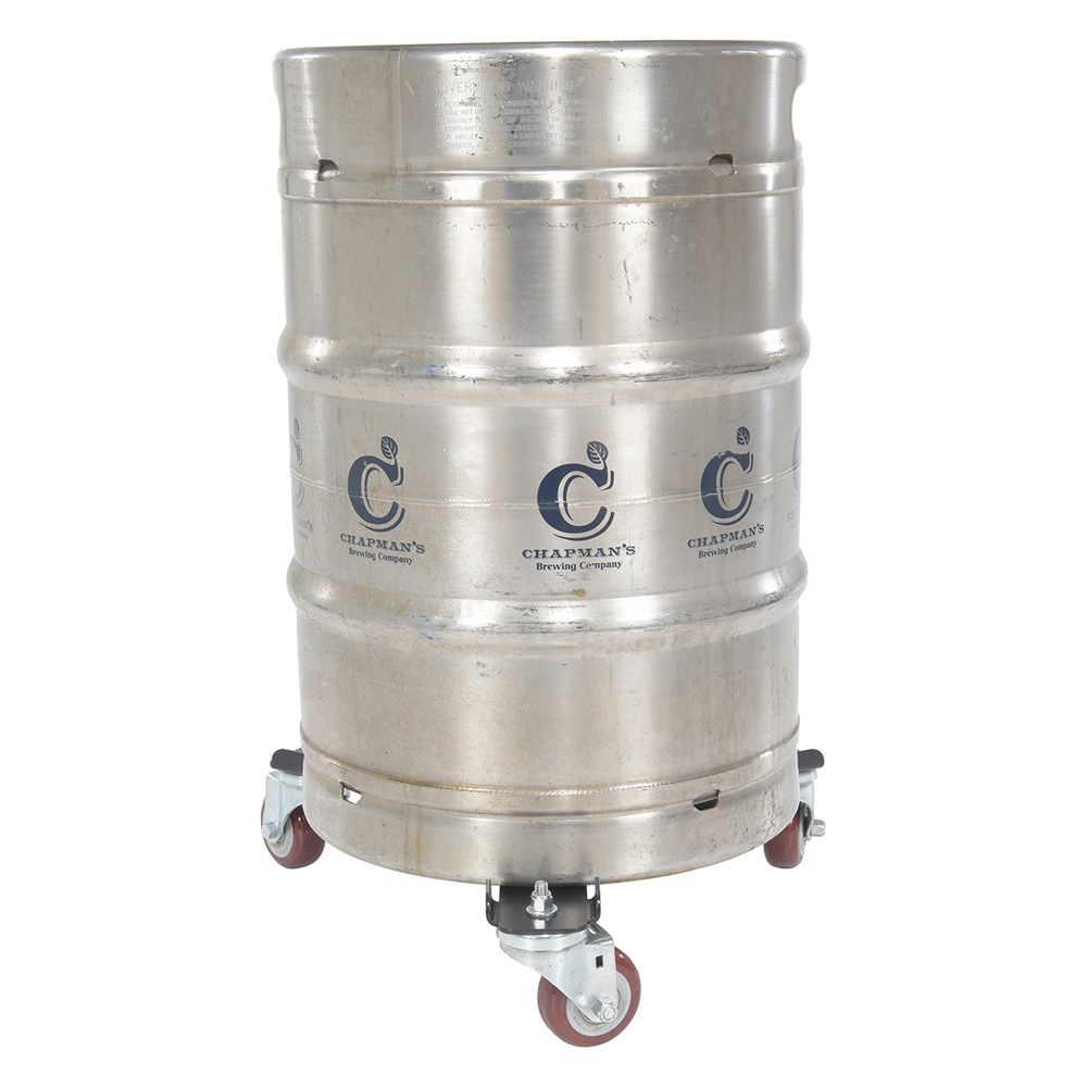 Vestil KT-S-16-200-BK Steel 18" x 18" x 5" Keg Transport Black Skate