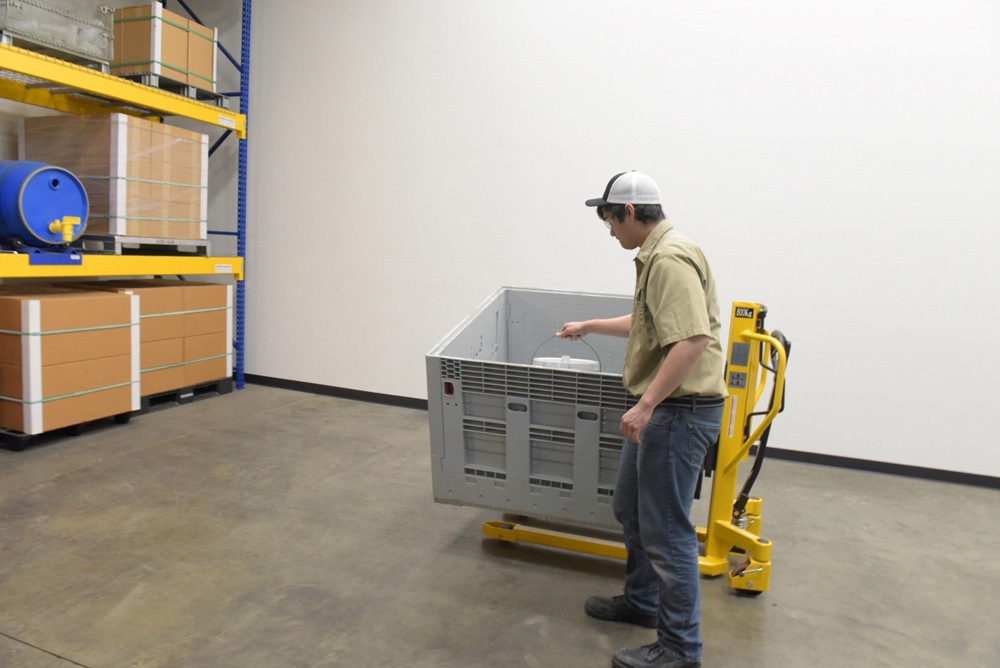 Vestil LTT-2145 21" x 45" Steel Lift Tilt Truck Yellow/Black Forks