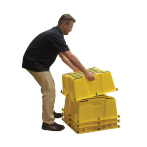 Vestil SPN-1-YL Polyethylene Nestable 1 Step 500 Lb. Capacity - Yellow