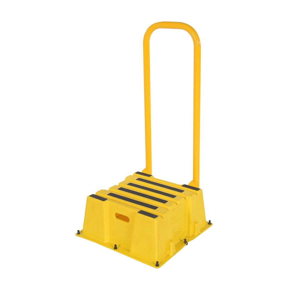 Vestil SPN-1-YL-HR Polyethylene Nestable with Handrails 1 Step