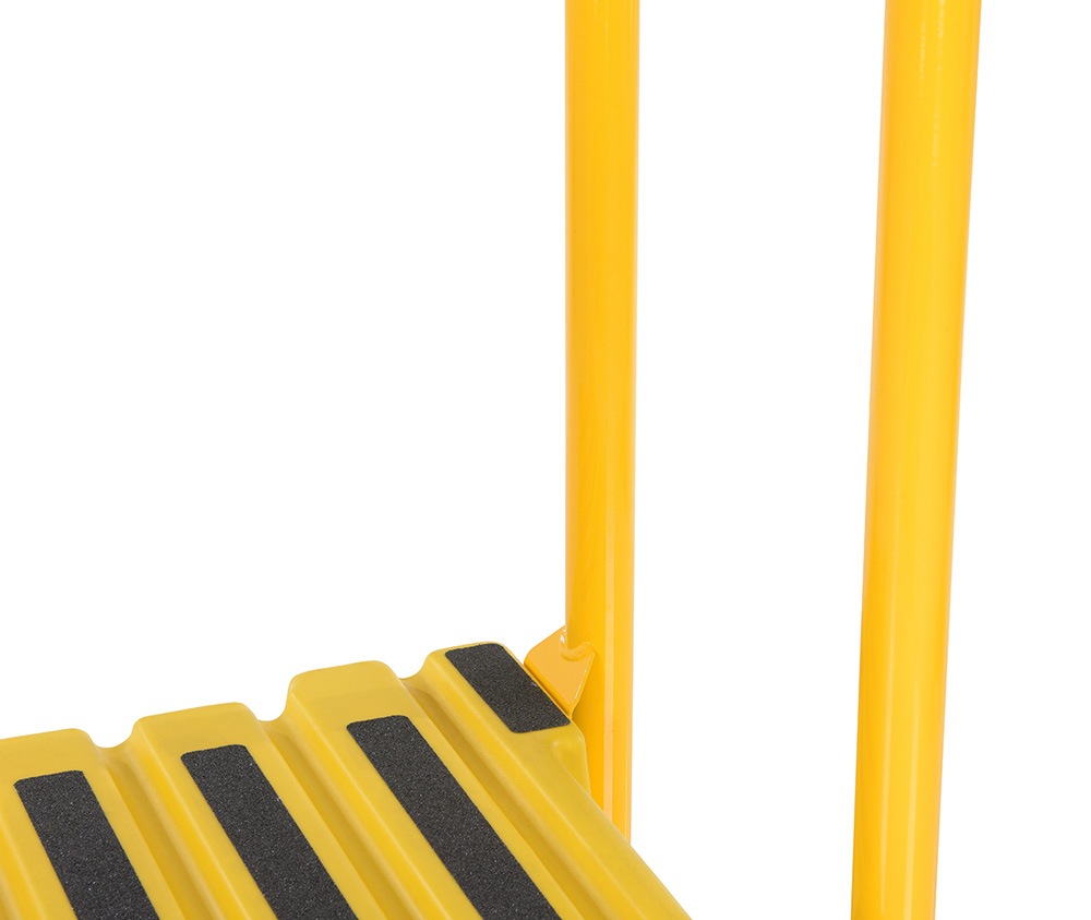 Vestil SPN-1-YL-HR Polyethylene Nestable with Handrails 1 Step