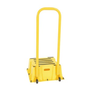 Vestil SPN-1-YL-HR-PO Polyethylene Nestable with Handrails Port 1 Step