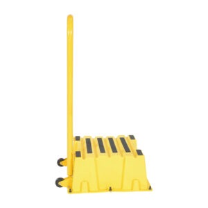 Vestil SPN-1-YL-HR-PO Polyethylene Nestable with Handrails Port 1 Step