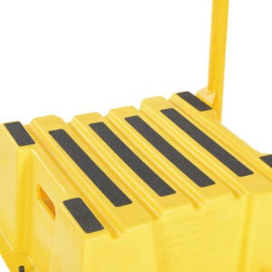 Vestil SPN-1-YL-HR-PO Polyethylene Nestable with Handrails Port 1 Step