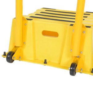 Vestil SPN-1-YL-HR-PO Polyethylene Nestable with Handrails Port 1 Step