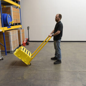 Vestil SPN-1-YL-HR-PO Polyethylene Nestable with Handrails Port 1 Step