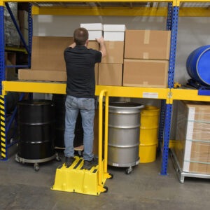 Vestil SPN-1-YL-HR-PO Polyethylene Nestable with Handrails Port 1 Step