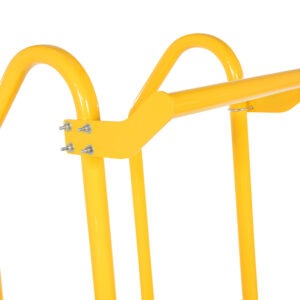 Vestil SPN-2-YL-HR-BR-PO Polyethylene Nestable w/Hand & Back Rails Port 2 Step