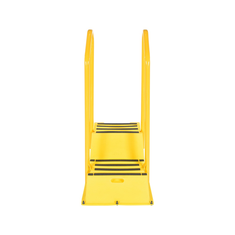 Vestil SPN-2-YL-HR Polyethylene Nestable with Handrails 2 Step