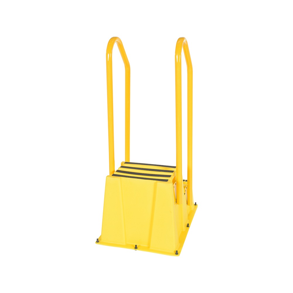 Vestil SPN-2-YL-HR Polyethylene Nestable with Handrails 2 Step