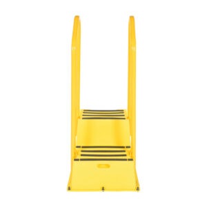 Vestil SPN-2-YL-HR-PO Polyethylene Nestable with Handrails Port 2 Step