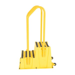 Vestil SPN-2-YL-HR-PO Polyethylene Nestable with Handrails Port 2 Step