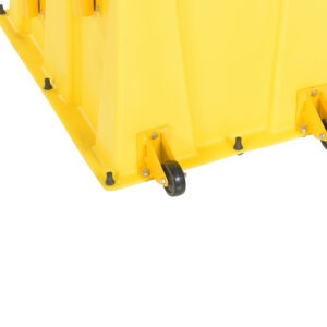 Vestil SPN-2-YL-HR-PO Polyethylene Nestable with Handrails Port 2 Step