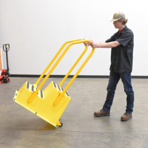 Vestil SPN-2-YL-HR-PO Polyethylene Nestable with Handrails Port 2 Step