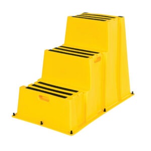 Vestil SPN-3-YL Polyethylene Nestable 3 Step 500 Lb. Capacity - Yellow