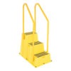 Vestil SPN-3-YL-HR Polyethylene Nestable with Handrails 3 Step