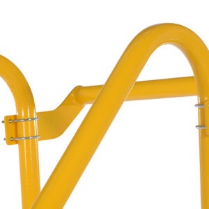 Vestil SPN-3-YL-HR-BR-PO Polyethylene Nestable w/Hand & Back Rails Port 3 Step