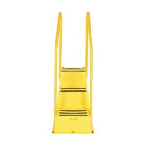 Vestil SPN-3-YL-HR Polyethylene Nestable with Handrails 3 Step