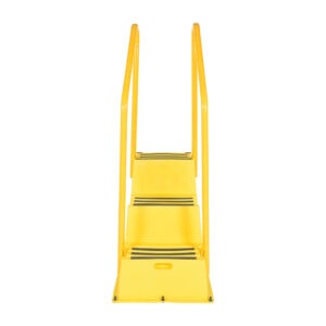 Vestil SPN-3-YL-HR-PO Polyethylene Nestable with Handrails Port 3 Step