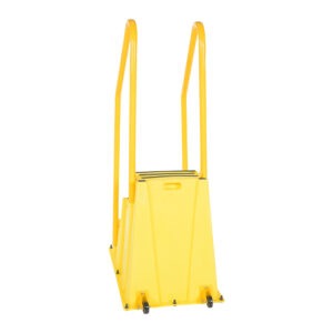 Vestil SPN-3-YL-HR-PO Polyethylene Nestable with Handrails Port 3 Step