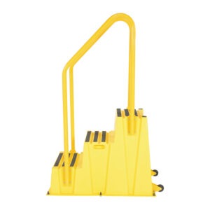 Vestil SPN-3-YL-HR-PO Polyethylene Nestable with Handrails Port 3 Step