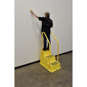 Vestil SPN-3-YL-HR-PO Polyethylene Nestable with Handrails Port 3 Step