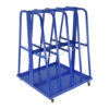 Vestil SSRT-47-DRC-2500 Steel Double Sided Vertical Storage 48" Long Rack Cart with 8 Bays
