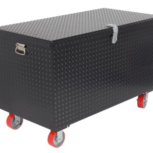 Vestil Steel Tread Plate Black Toolbox with Casters