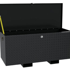 Vestil Steel Tread Plate Black Toolbox with Fork Pockets