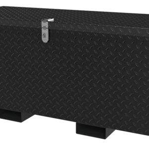 Vestil Steel Tread Plate Black Toolbox with Fork Pockets